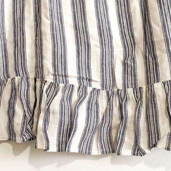 NWT Rails Ruby Striped‎ Mini Ruffle Wrap Skirt Size M, Blue, white - Picture 7 of 11
